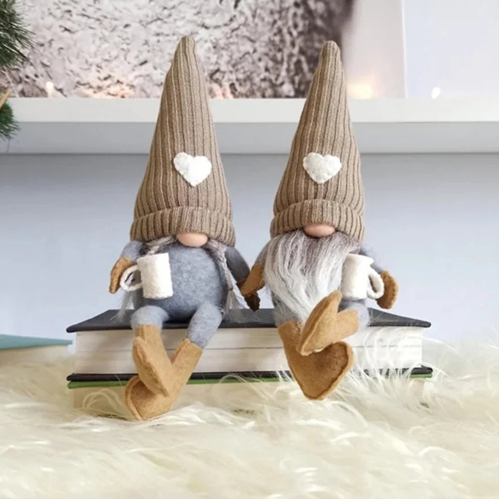 Coffee Gnome Dolls Plush Knitted Decorations